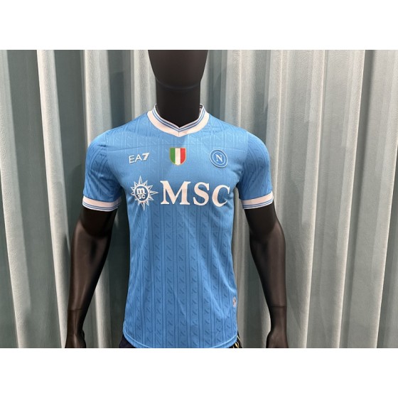 25/26 SSC Napoli Home Jersey（Sky Blue·Embossed N Totem·Serie A Champion Scudetto） 所属赛事：意甲、欧冠、意大利杯